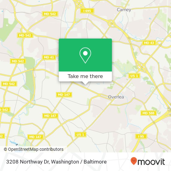 3208 Northway Dr, Parkville, MD 21234 map