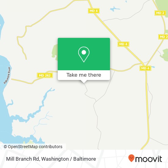 Mapa de Mill Branch Rd, Huntingtown, MD 20639