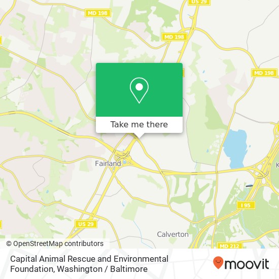 Capital Animal Rescue and Environmental Foundation, 13842 Outlet Dr map