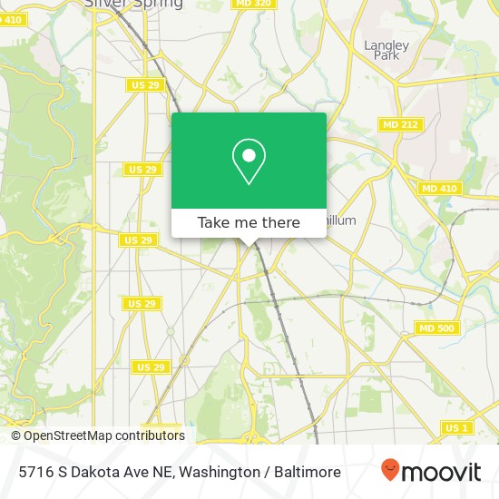 Mapa de 5716 S Dakota Ave NE, Washington, DC 20011