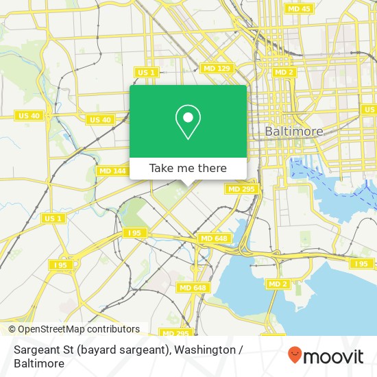 Mapa de Sargeant St (bayard sargeant), Baltimore, MD 21223