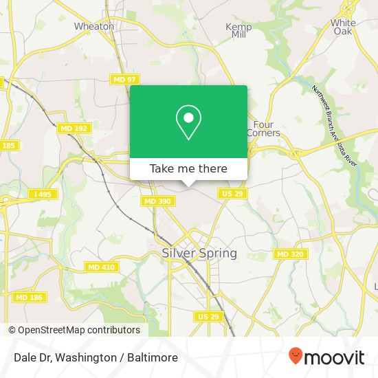 Mapa de Dale Dr, Silver Spring, MD 20910