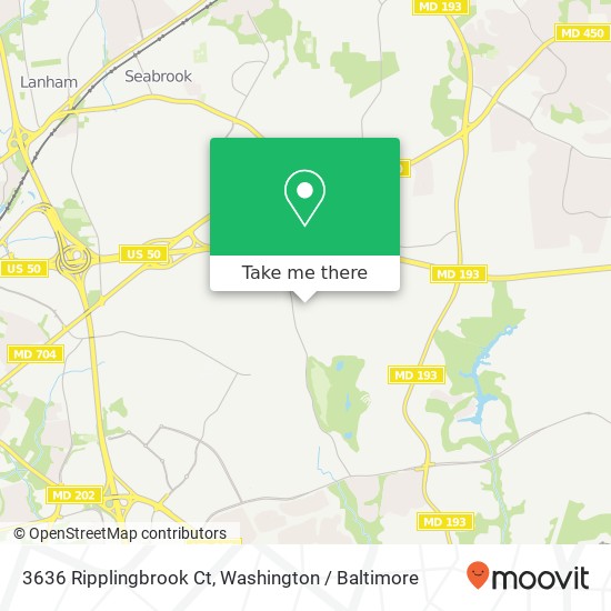 Mapa de 3636 Ripplingbrook Ct, Bowie, MD 20721