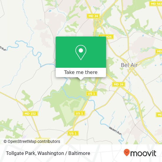 Mapa de Tollgate Park, Bel Air, MD 21014