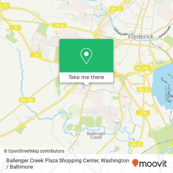 Ballenger Creek Plaza Shopping Center map