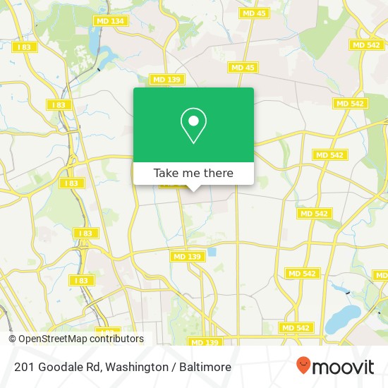 Mapa de 201 Goodale Rd, Baltimore, MD 21212