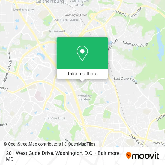 201 West Gude Drive map