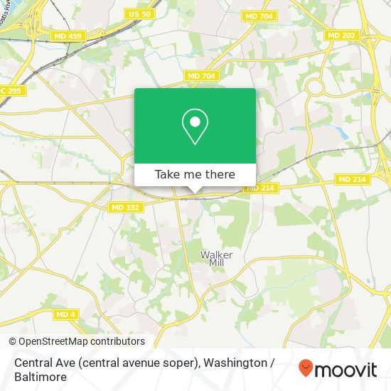 Central Ave (central avenue soper), Capitol Heights, MD 20743 map