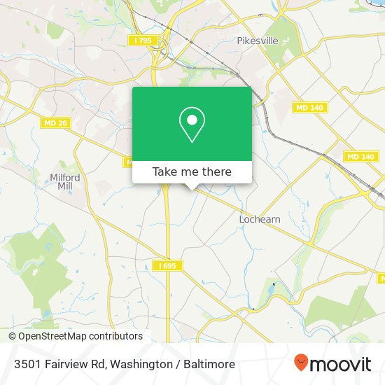 Mapa de 3501 Fairview Rd, Gwynn Oak, MD 21207