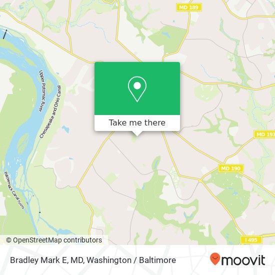 Mapa de Bradley Mark E, MD, 9316 Falls Bridge Ln