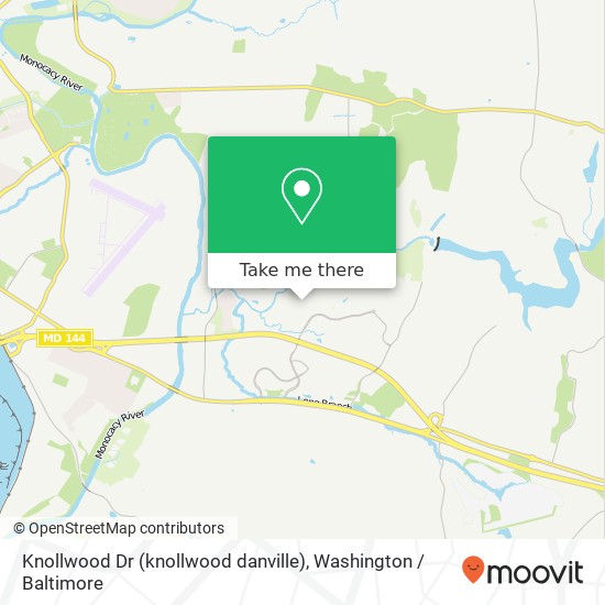 Mapa de Knollwood Dr (knollwood danville), Frederick, MD 21701