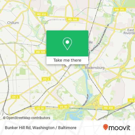 Mapa de Bunker Hill Rd, Brentwood, MD 20722