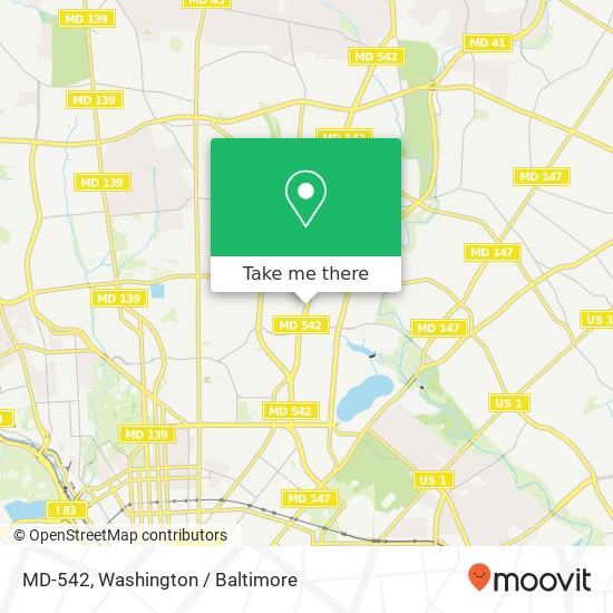 MD-542, Baltimore, MD 21218 map