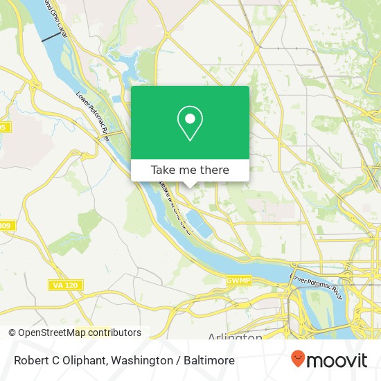 Mapa de Robert C Oliphant, 4816 W St NW