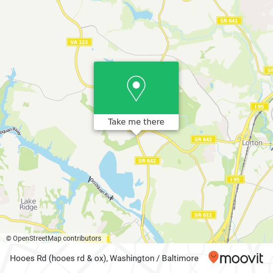 Hooes Rd (hooes rd & ox), Lorton, VA 22079 map