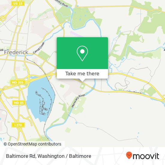 Baltimore Rd, Frederick, MD 21704 map