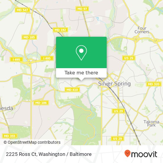 Mapa de 2225 Ross Ct, Silver Spring, MD 20910