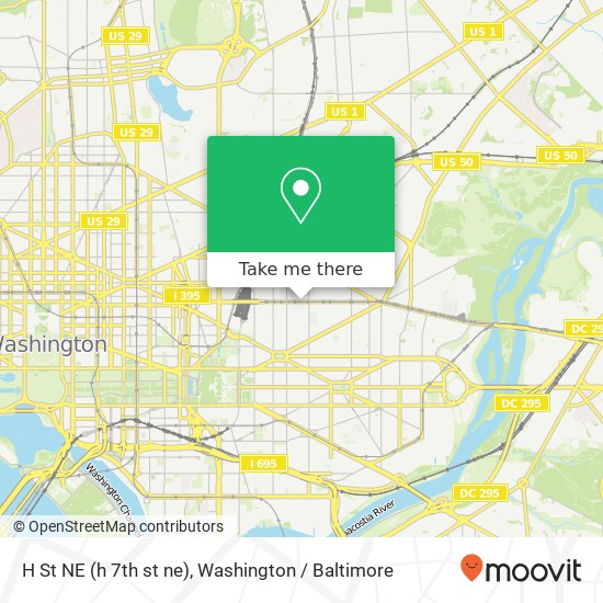 H St NE (h 7th st ne), Washington, DC 20002 map