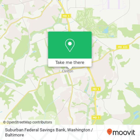 Mapa de Suburban Federal Savings Bank, 9023 Woodyard Rd