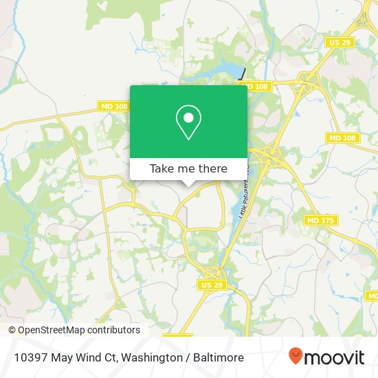 Mapa de 10397 May Wind Ct, Columbia, MD 21044