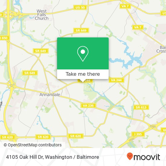 4105 Oak Hill Dr, Annandale, VA 22003 map