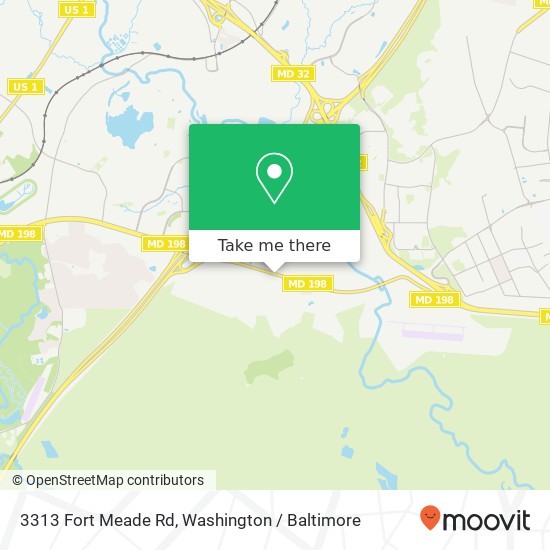 Mapa de 3313 Fort Meade Rd, Laurel, MD 20724
