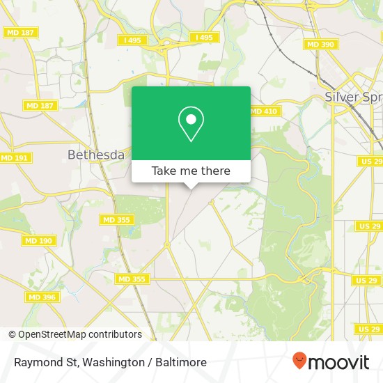 Mapa de Raymond St, Chevy Chase (BETHESDA), MD 20815