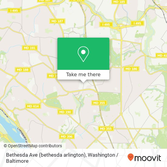 Mapa de Bethesda Ave (bethesda arlington), Bethesda, MD 20814