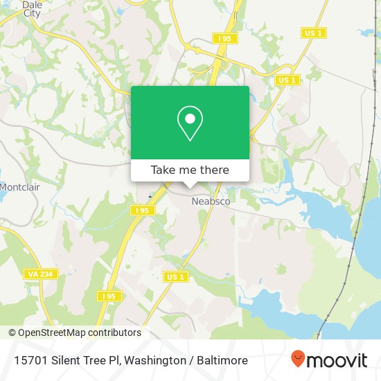 Mapa de 15701 Silent Tree Pl, Woodbridge, VA 22191