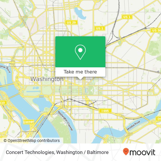 Concert Technologies, 300 Indiana Ave NW map