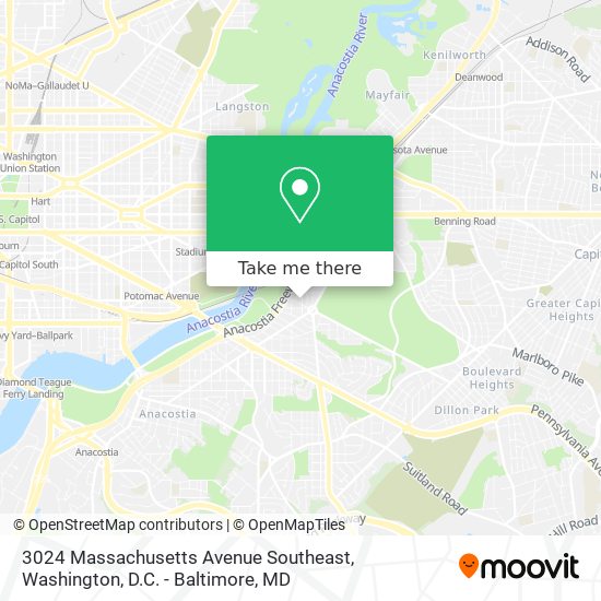 Mapa de 3024 Massachusetts Avenue Southeast