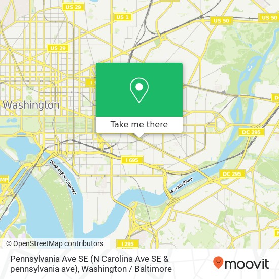 Pennsylvania Ave SE (N Carolina Ave SE & pennsylvania ave), Washington, DC 20003 map
