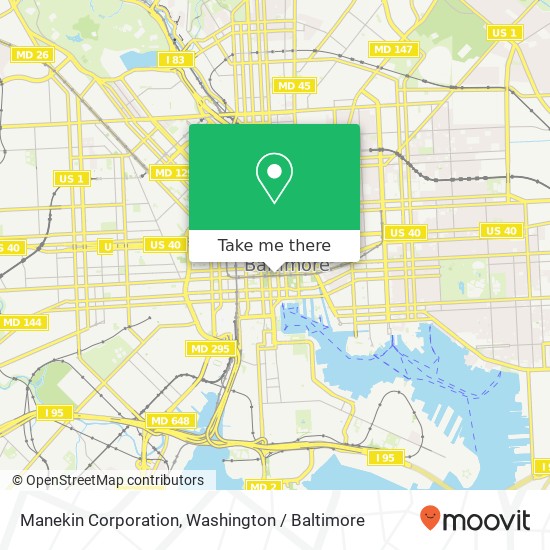 Mapa de Manekin Corporation, 120 E Baltimore St