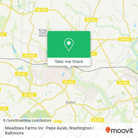 Mapa de Meadows Farms Inc -Pepe Ayulo, 5757 Burke Towne Ct