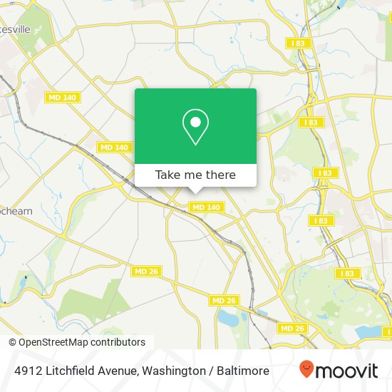 4912 Litchfield Avenue, 4912 Litchfield Ave, Baltimore, MD 21215, USA map