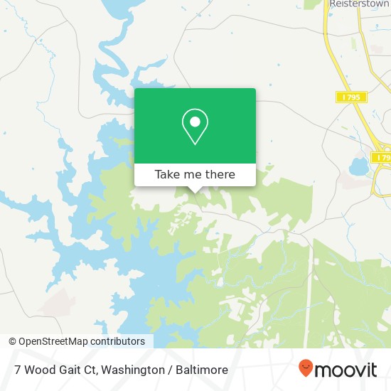 Mapa de 7 Wood Gait Ct, Reisterstown, MD 21136