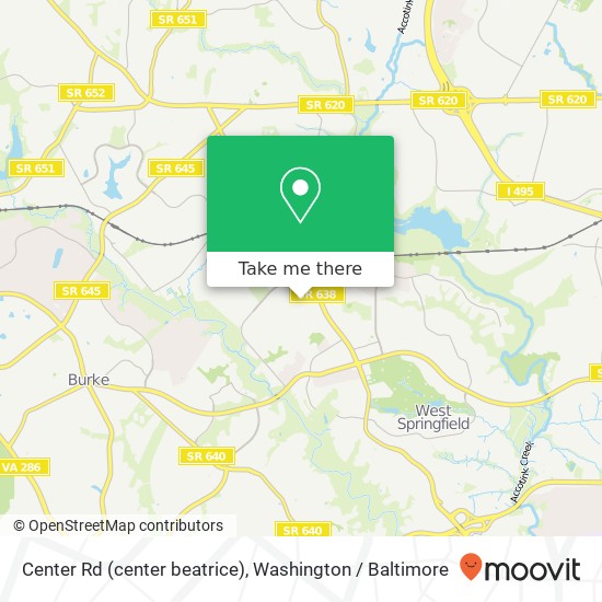 Mapa de Center Rd (center beatrice), Springfield, VA 22152