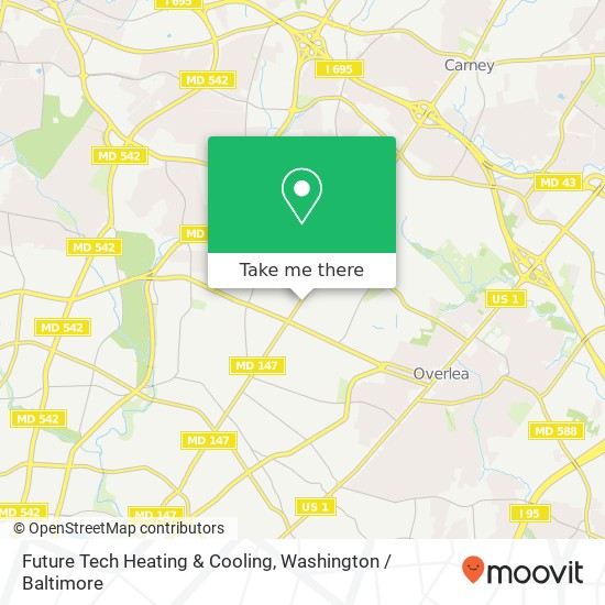 Mapa de Future Tech Heating & Cooling, 6901 Harford Rd