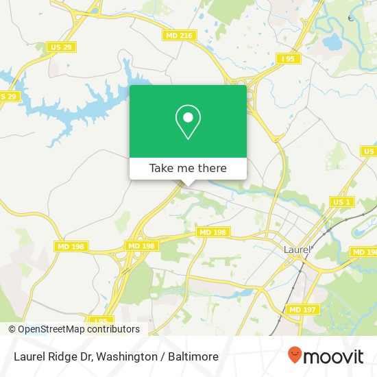 Mapa de Laurel Ridge Dr, Laurel, MD 20707