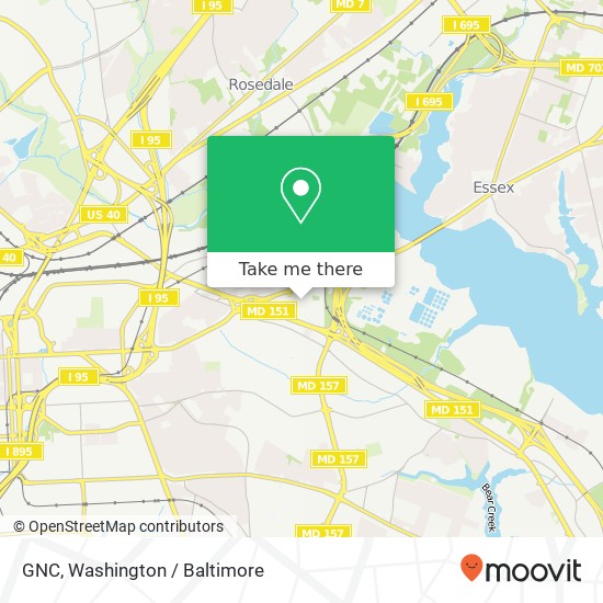 Mapa de GNC, Baltimore, MD 21224