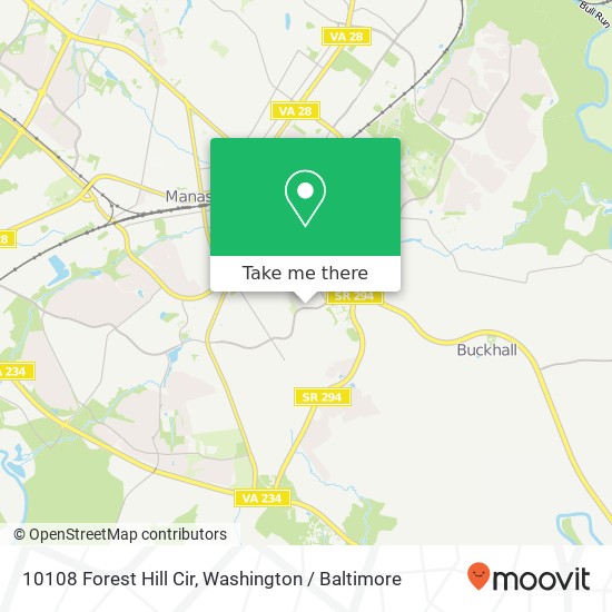 10108 Forest Hill Cir, Manassas, VA 20110 map