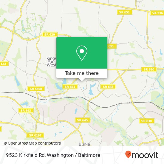 Mapa de 9523 Kirkfield Rd, Burke, VA 22015