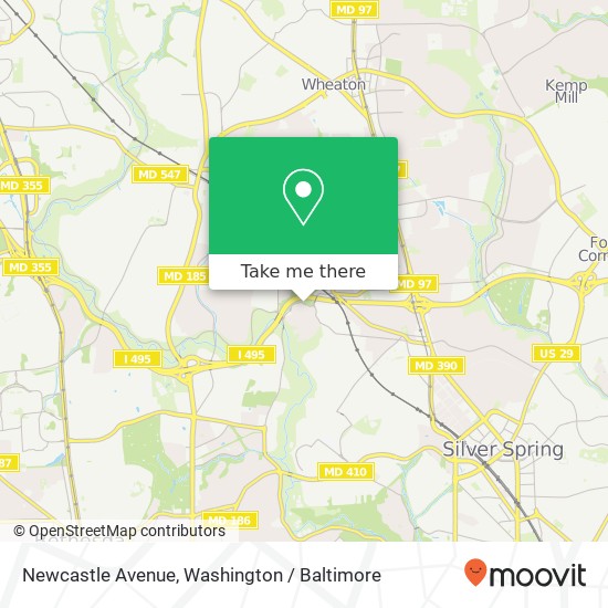 Newcastle Avenue, Newcastle Ave, Silver Spring, MD 20910, USA map