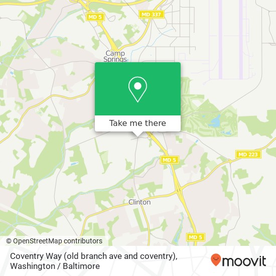 Mapa de Coventry Way (old branch ave and coventry), Clinton, MD 20735