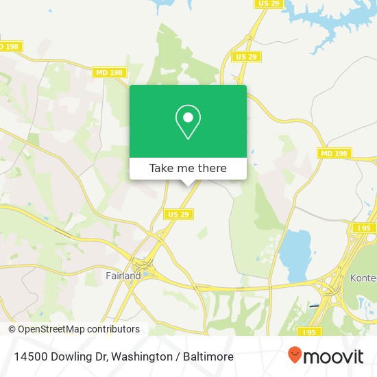 14500 Dowling Dr, Burtonsville, MD 20866 map