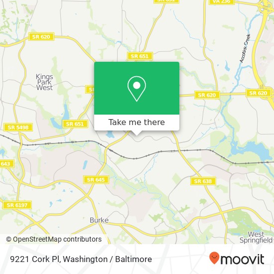 Mapa de 9221 Cork Pl, Burke, VA 22015