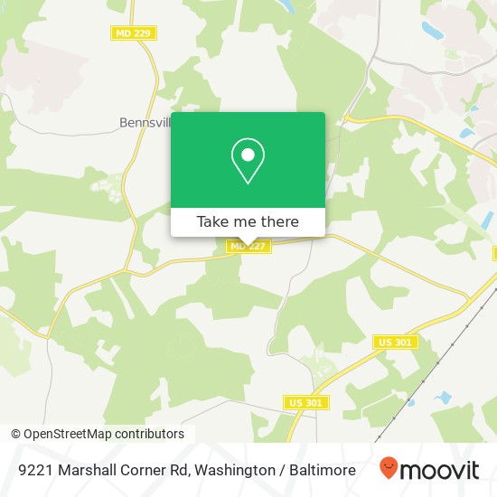 Mapa de 9221 Marshall Corner Rd, Pomfret, MD 20675