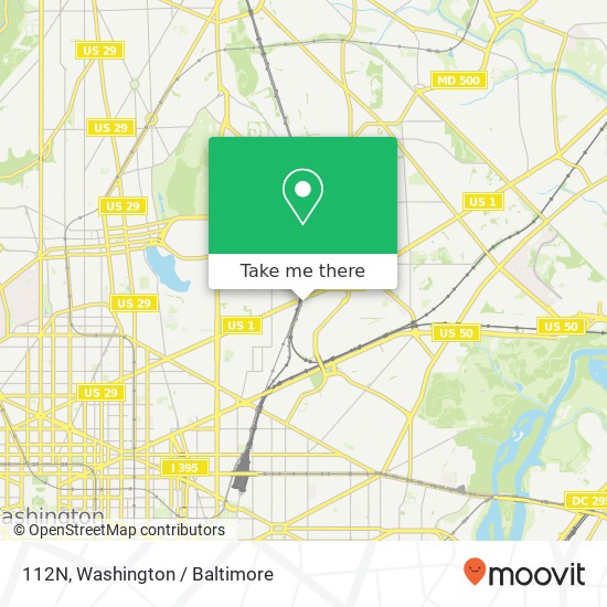 Mapa de 112N, 2350 Washington Pl NE #112N, Washington, DC 20018, USA