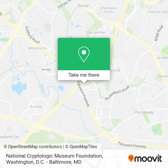 National Cryptologic Museum Foundation map