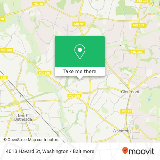 Mapa de 4013 Havard St, Silver Spring (ASPEN HILL), MD 20906